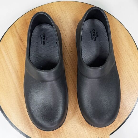 Crocs Neria Pro II Slip Resistant Work Clogs Black 7 Slip On 205384 - Picture 3 of 10